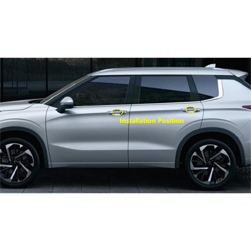 Door Handle Bowl Lid Cover Trim For -2025 Mitsubishi Outlander ABS Chrome