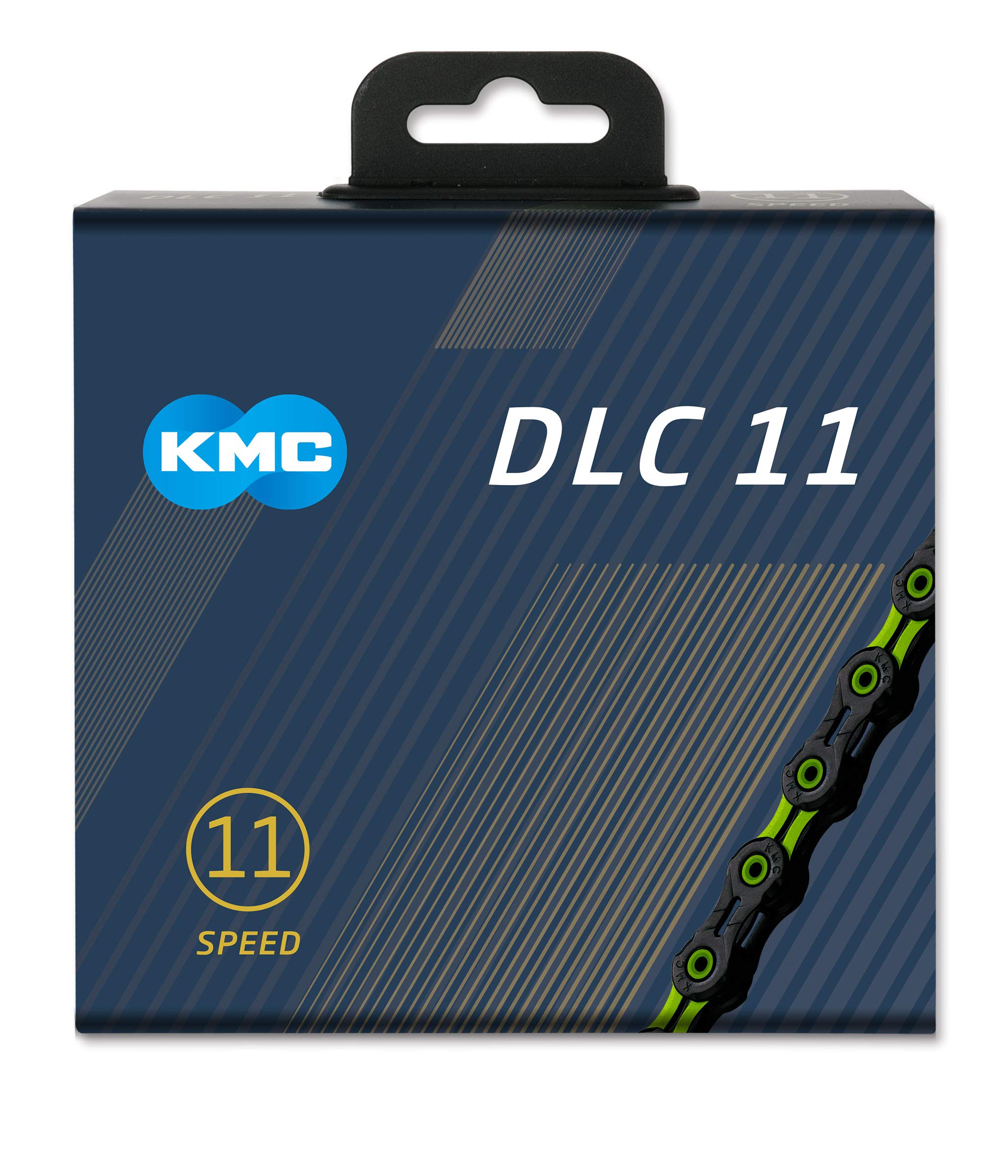 KMC Bicycle Chain DLC11 Chain [11 SPEED] Black/Green зелёный
