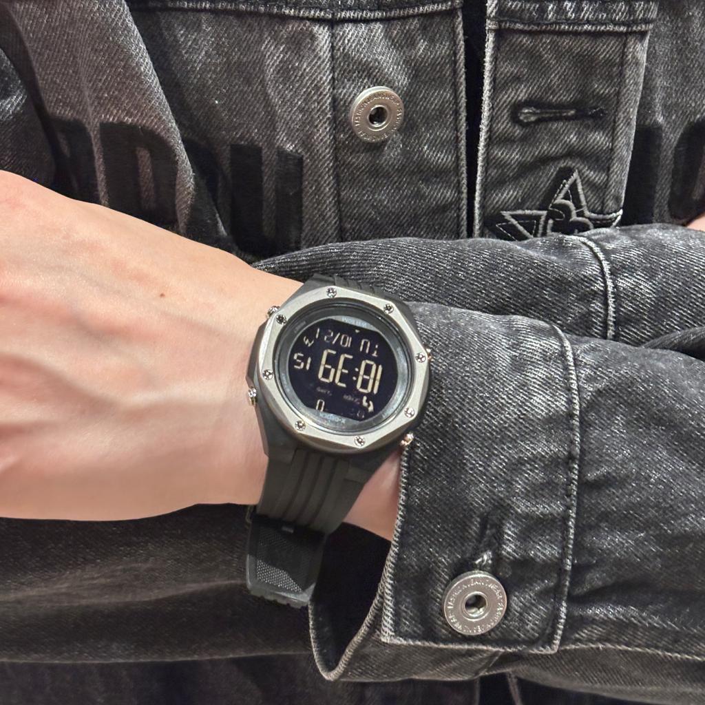 Stylish And Simple Single Display Watch Men'S Multi-Functional Outdoor High-Value Trendy Sports College Style Men'S Electronic Watch