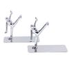 2Pcs Metal Book Ends Unique Men Design Simple Fashionable Decorative Bookends for Home Office Bar