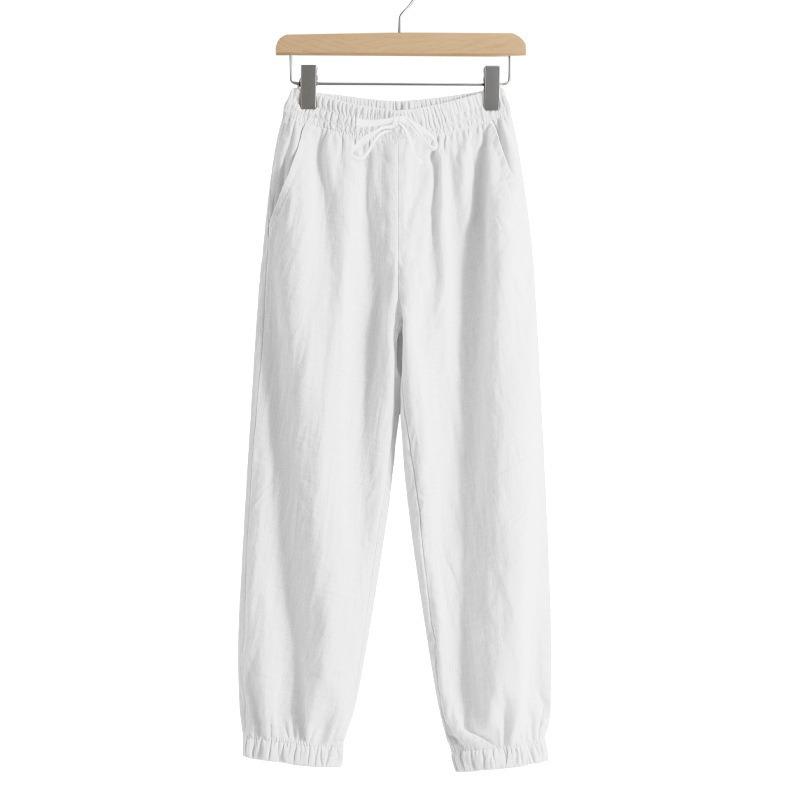 Four Seasons Beach Trend Men's Loose Linen Large Size Casual Sports Tights Men's Trousers