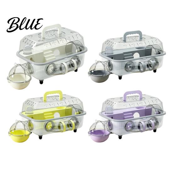 Dwarf Hamster Habitat Cage with Tunnel Transparent House Running Wheel Tunnel Pipes And Water Dispenser 2-Tier Playpen for Small Pets Animal