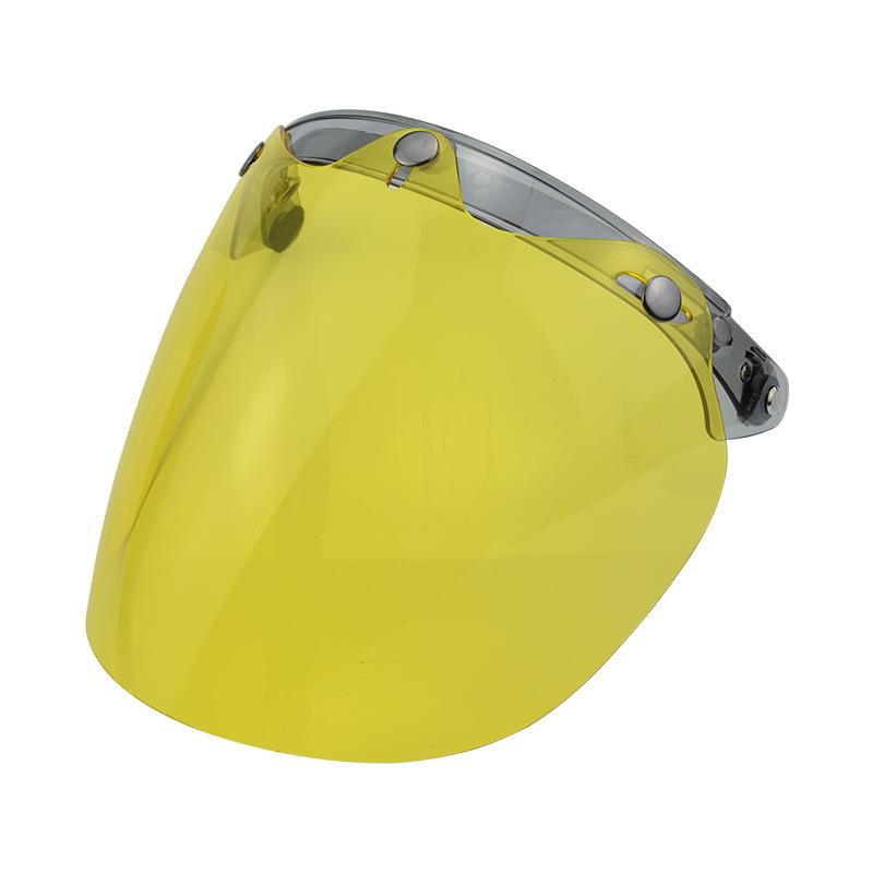 Motorcycle Helmet Visor Three-buckle helmet, universal windproof and UV-protective cycling helmet with high-definition lenses жёлтый