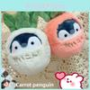 Penguin Cartoon Carrot Plush Keyring With Embroidered Detail For Collectors Kids