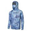 Camicia da Pesca da Uomo UPF 50 a Maniche Lunghe con Cappuccio Copri-Viso Asciugatura Rapida Traspirante Protezione Solare Pesca all'Aperto