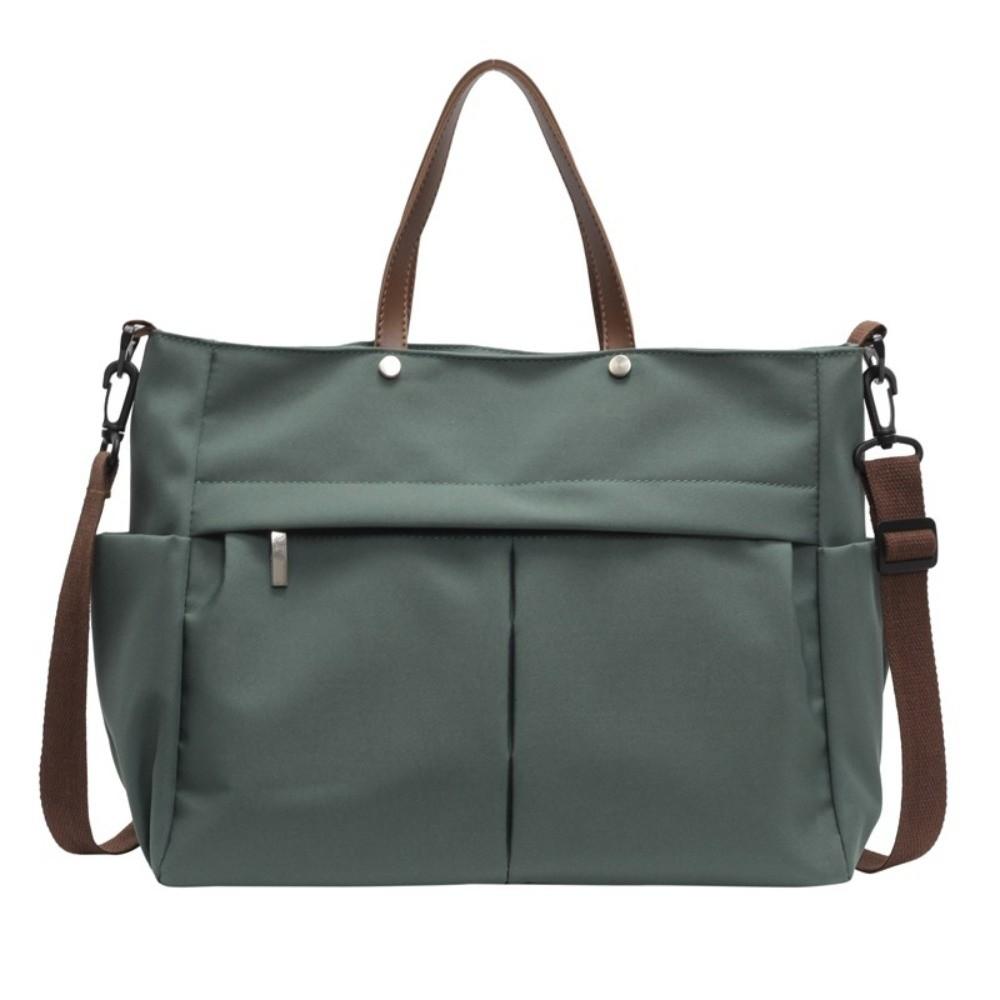 Stylish Women Shoulder Tote Bag Nylon Large Capacity Handbag Gift Commuting Handbag Office зелёный
