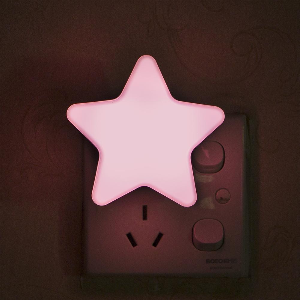 Smart Light Sensor Star-shape LED Bed Light Night Lamp Home Office Decoration Gift