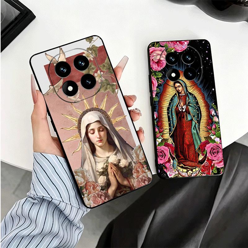 Virgen Mary Virgin De Guadalupe Soft Phone Case for Xiaomi Redmi Note 12 13 14 15 Pro Plus 11 12S 11S 11T 10 4G Black Cover Back
