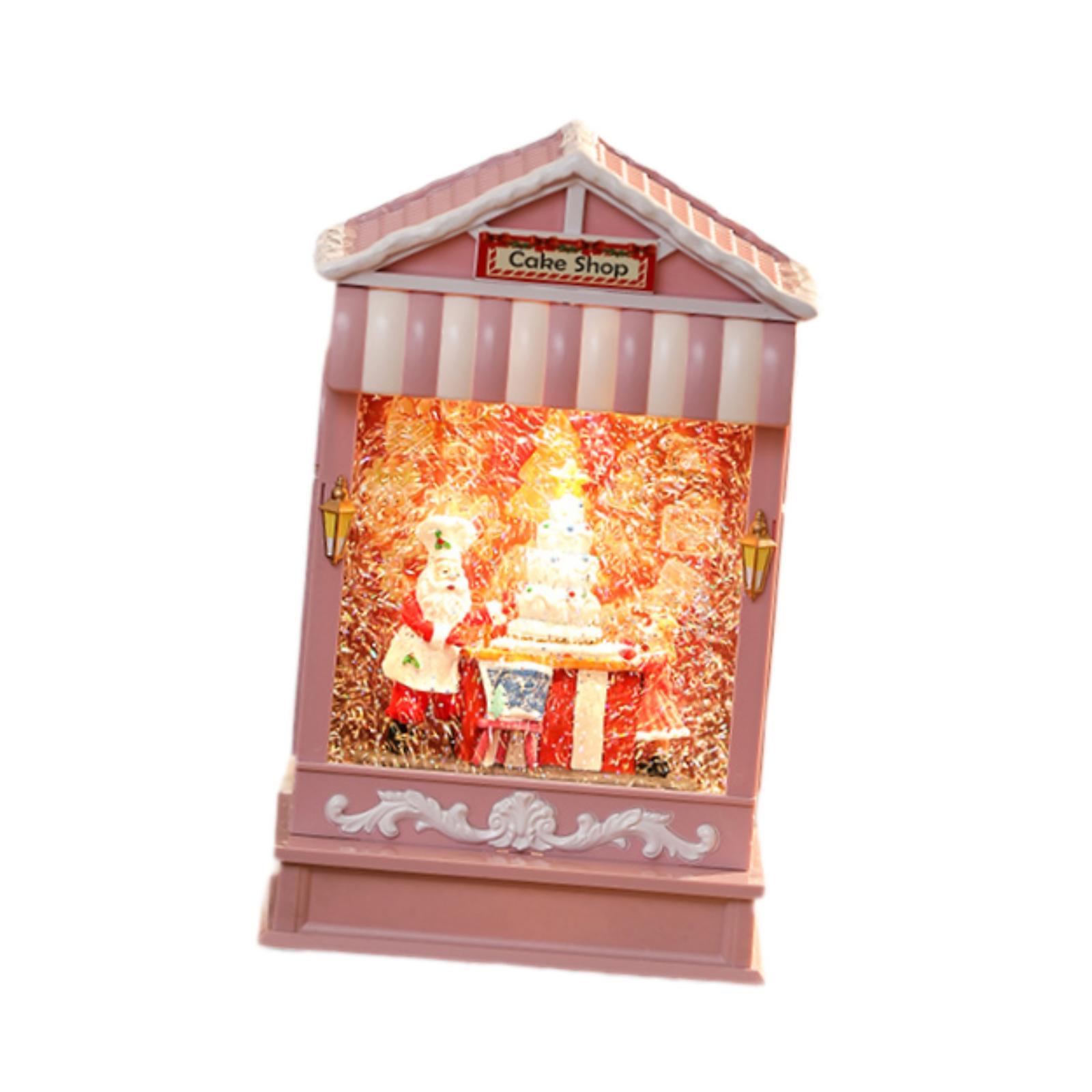 

Рождественский снежный шар блестящий рождественский фонарь для спальни стол гостиная розовый