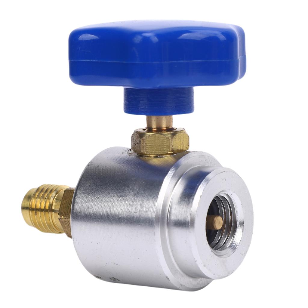 R134A Can Tap Valve Replacement for 14 Inch 12 Inch AC Freon Charging Hose Self Sealing Metal