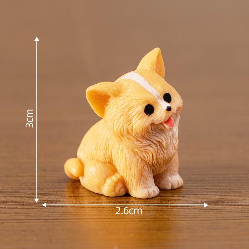 Micro Landscape Cute Little White Dog Doll Blind Box Garden Decoration AccessoriesCar Desktop Mini Ornaments