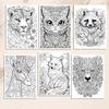 1pc,Animal Coloring Book,Teenagers Coloring Book,25 Different Patterns,100gsm Thick Paper,Stress Relief,Birthday Gift