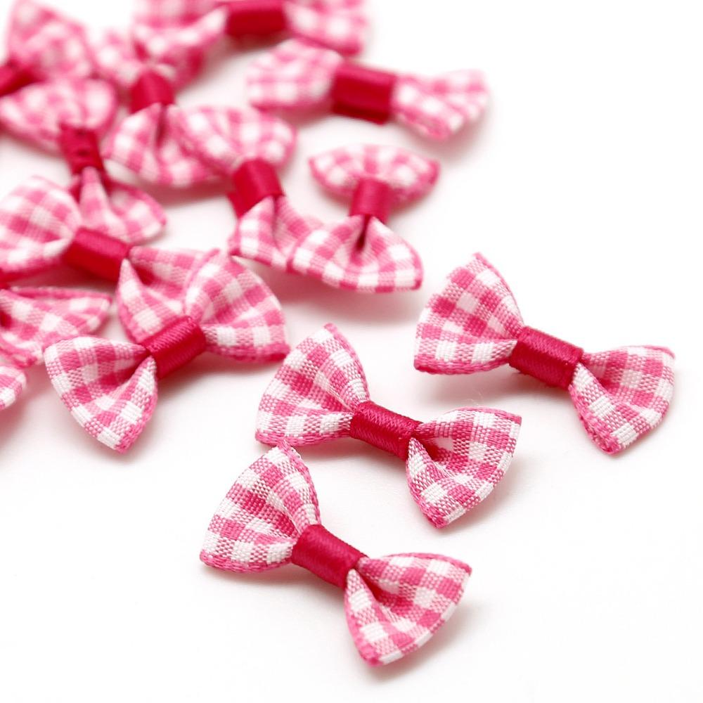 20/25Pcs DIY Christmas Tree Ornaments Crafts Xmas Hanging Decorations Christmas Bow Knot  Gift Decor