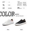 Men's Spring Breathable White Leather Trendy Versatile Board Shoes