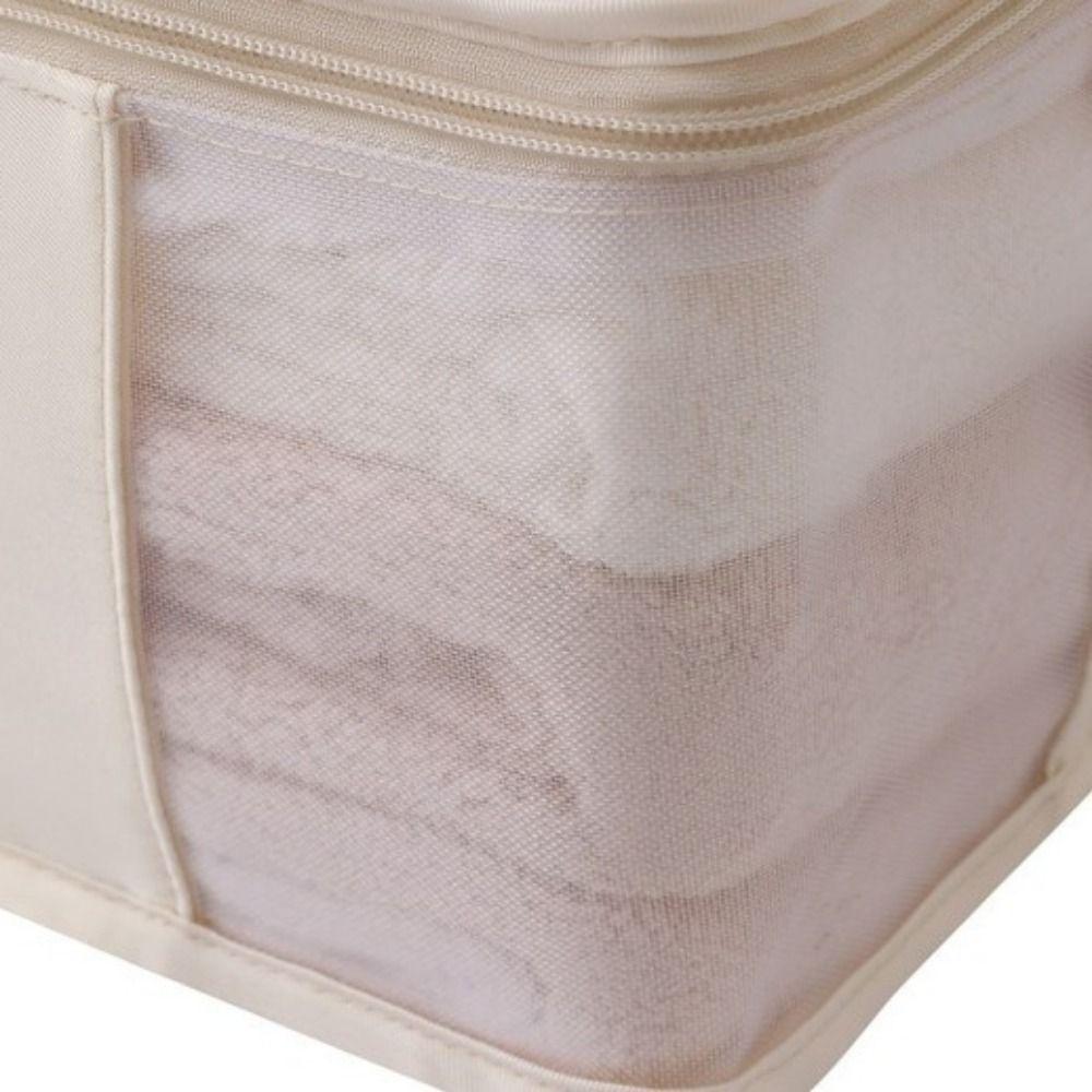 Visible Bed Sheet Storage Bag Folding Waterproof Blanket Storage Container Large Capacity with Handle Quilts Storage Organizer