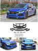Civic RS Models (16-21) Track Wide Body Kit: FC450 Front Lip, Rear Spoiler, Rear Diffuser, Side Skirts, Roof Spoiler.