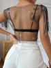 Rhinestone Shiny Fishnet Top - Sexy European & American Style, Short Sleeve Women's Vest H21092
