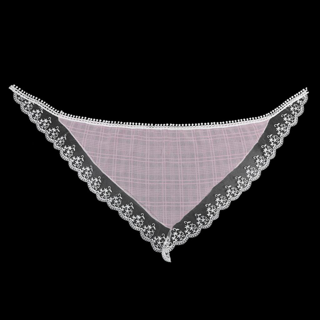 Double-use Triangle Headscarf Lace Trim Hair Scarf Early Spring Butt Curtain Small Apron A-Line Half Skirt Fashion Ins Style Stacked Short Skirts