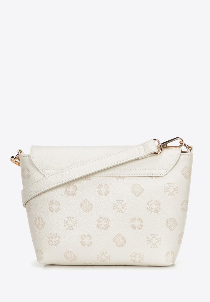 Wittchen Women's Eco-Leather Suitcase With Embossed Signature, Cream, Cream, Eco-Leather