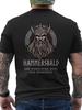 Hammersbald Unisex Viking Style T-Shirt Nordic Style German Letters and Geometric Viking Pattern Men Women All-Season