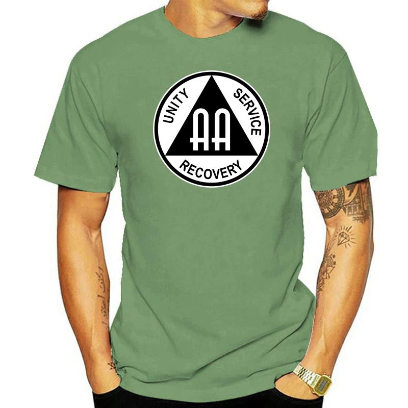 AA Anonymní alkoholici Symbol Tričko Tričko Zdarma Samolepka Bavlněné Tričko Klasický Vlastní Design