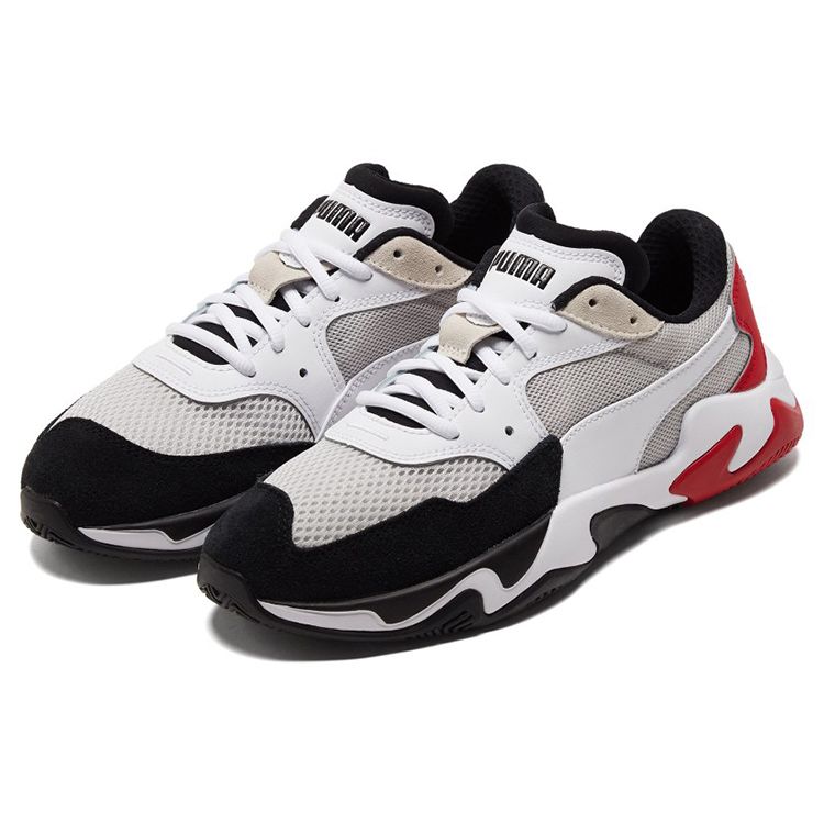 Puma Storm Fabric Synthetic Leather Origin Sports Low-Top Lifestyle Shoes Unisex sneaker Black White Red 369770-09