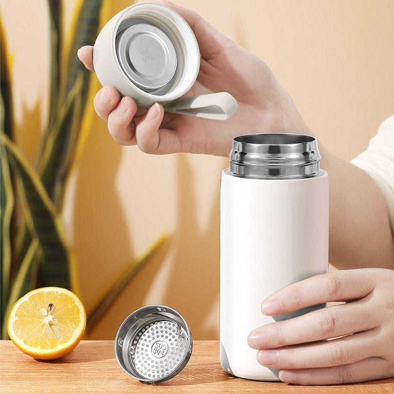 Portable Water Cup 350ml Vacuum Flasks Portable Stainless Steel Thermos Cup Water Bottle Travel Tea Mug Office Thermos Cup
