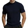 Men S Short Sleeve Striped T Shirt Slim Fit Summer Ice Silk Top