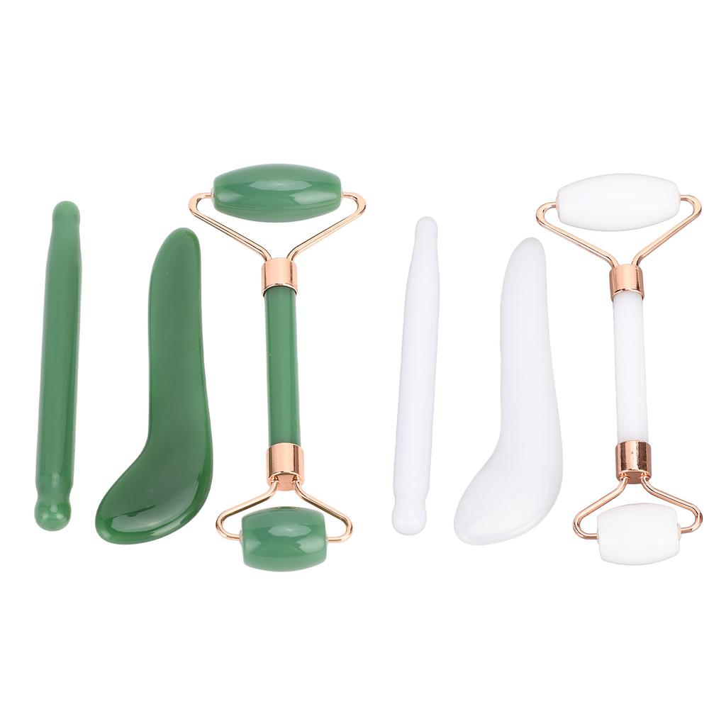 3pcs Jadestone Face Roller Gua Sha Set Anti Aging Improve Circulation Gua Sha Scraping Massage Tool