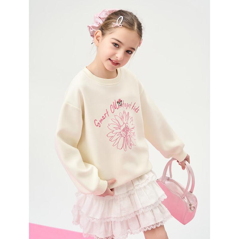 Montagut 2026 Girls' Spring/Autumn Round Neck Letter Print Sweatshirt