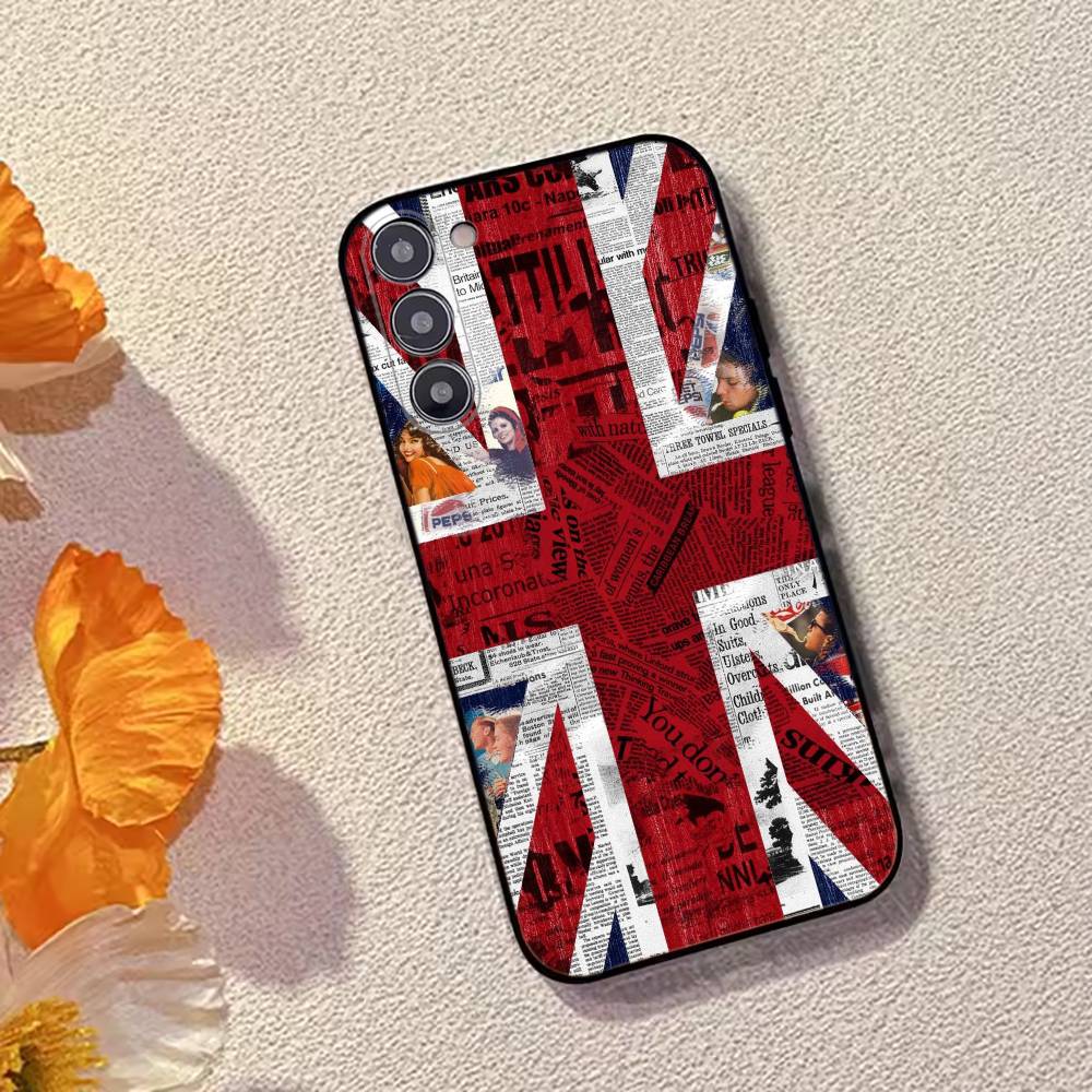 England F-Flagge Anfeuern bei Fußballwettbewerben Handyhülle Silikon Weich Für Samsung Galaxy A73,A72,A71,A70,A53,A52,A51