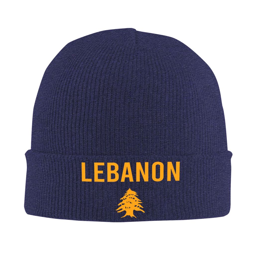 Lebanon Flag Map Beirut Cedar Tree Lebanese Knitted Hat Womens Unisexs Beanie Autumn Winter Hat Hip Hop Melon Cap