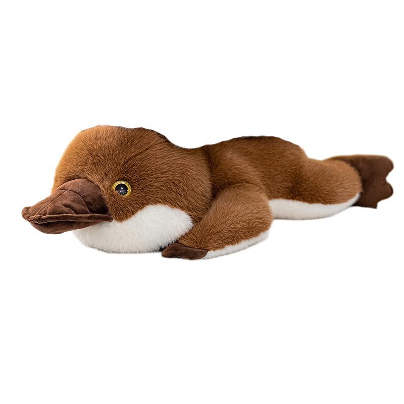 30cm Braunes liegendes Schnabeltier Plüschtier Stofftier Simulation Tierkissen Schlafbegleiter Beruhigendes Geschenk 30cm