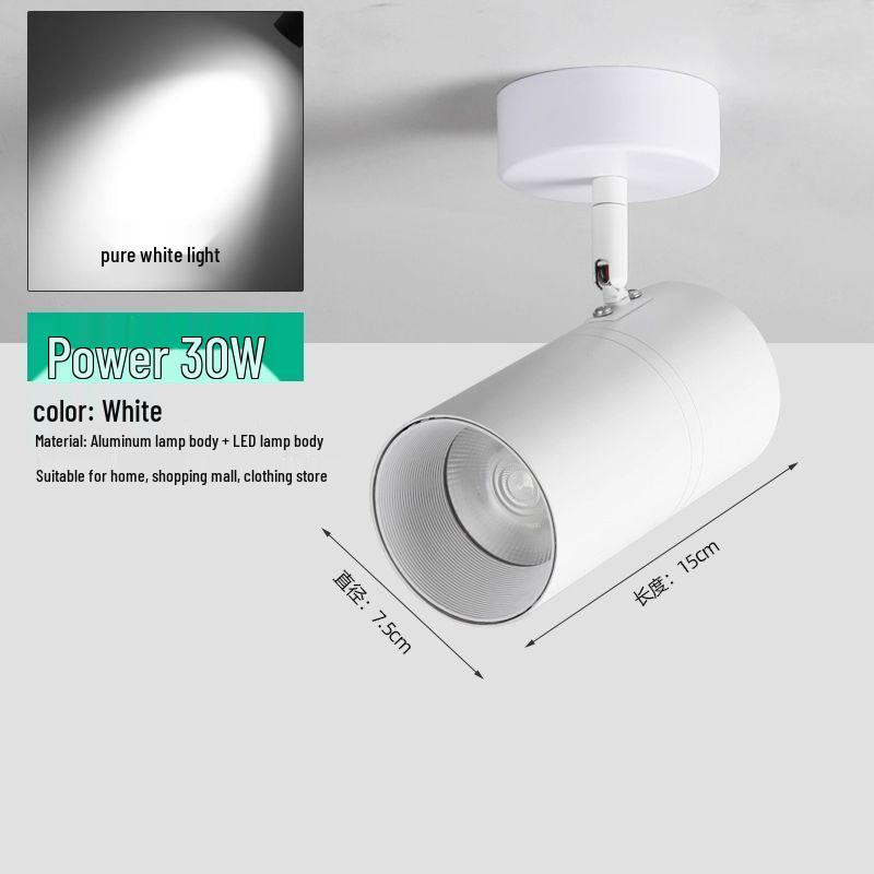 COB LED Surface-Mount Spotlight for Retail and Home Background Walls