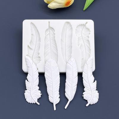 Peří Silikonová Forma Sugarcraft Čokoláda Košíček Pečící Forma Fondán Nástroje na Zdobení Dortů