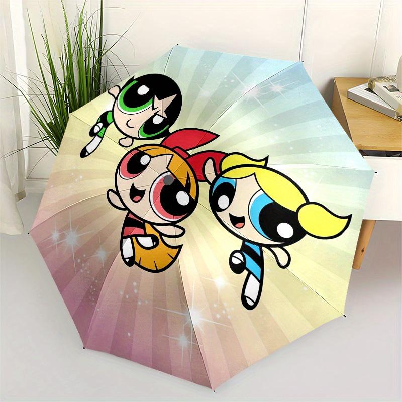 1pc Powerpuff Girls, Friendship Themed High-quality Umbrella,Automatic Opening and Closing Umbrella,Multi-functional Umbrella G0811205