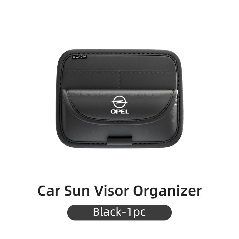AAAYR1 Universal Car Sun Visor Clip Credit Card Storage Bag Accessories For Opel Corsa Astra Insignia Vectra Zafira Meriva Mokka Grand