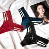 Women's European & American Cross-Strap Ice Silk Seamless See-Through Temptation Panties