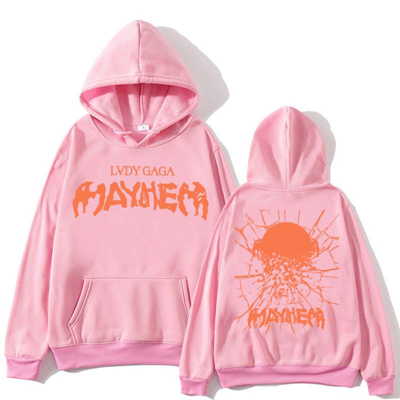 Lady Gaga The Mayhem Ball Tour 2025 Hoodie Men Women Vintage Popular Hip Hop Sweatshirt Loose Fleece Warm Long Sleeve Streetwear