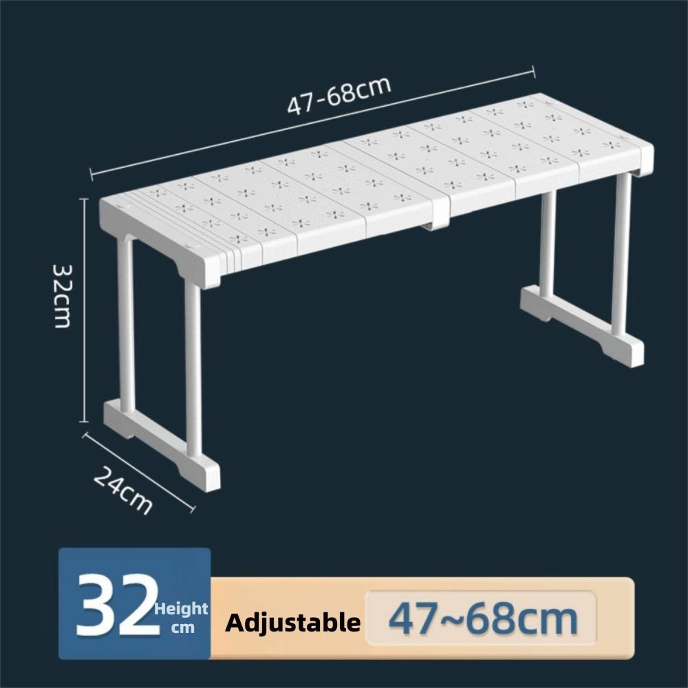 Expandable Cabinet Storage Rack Stackable Telescopic Sink Holder Bathroom Accessories