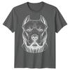 Pitbull Dog Animals Unisexs TShirt Engraving Style Graphic Tee
