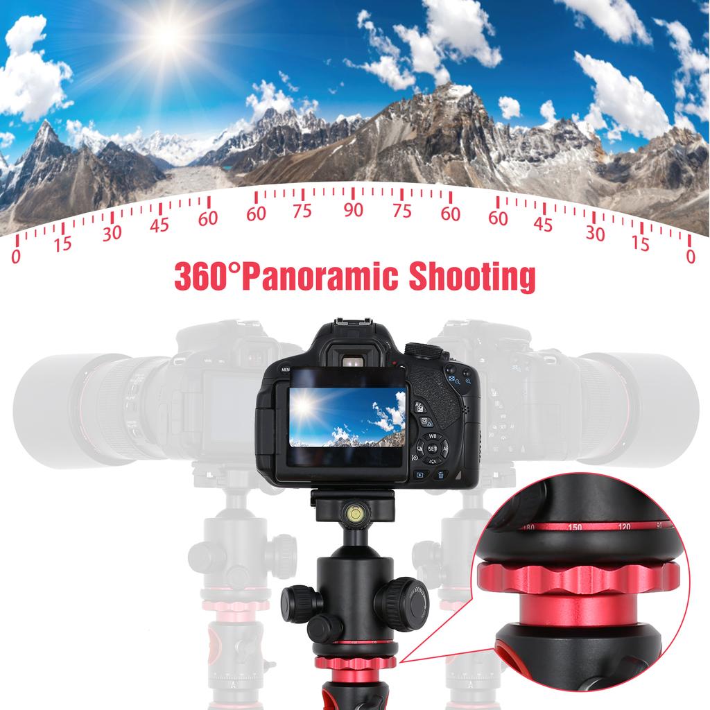 Andoer TTT-012 183cm/72.05 Inch Aluminum Alloy Tripod Detachable Tripod Monopod Stand with