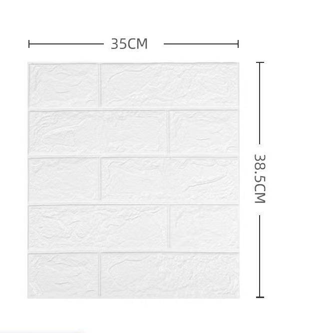 10Pcs 3D Tile Brick Wall Sticker Self-adhesive Waterproof Foam Panel Wallpaper For Apartment  Kitchen Bedroom Lliving
