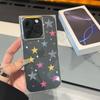Square Back Tube Protection Clear Case For iPhone 13 16 ProMax 11 15 Plus 14 Pro Max 12 Anti-Oxygen,Colorful Stars Pattern Casing