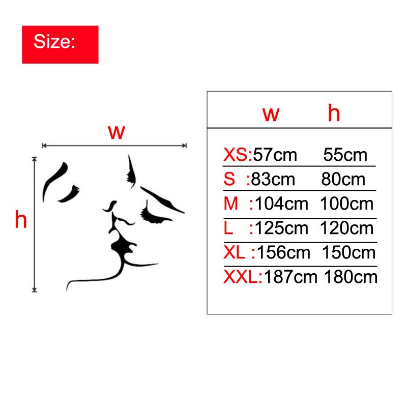 Romantic Lover Kiss Lover Wall Sticker Master Bedroom Removable Vinyl Decal Living Room Decoration Couples Art DIY Stickers