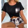 2pcs/Set Women's Pajamas Camisole Shorts Sport Camisole and Shorts Top Pants Young Girls Fashion Casual Loungewear Elastic