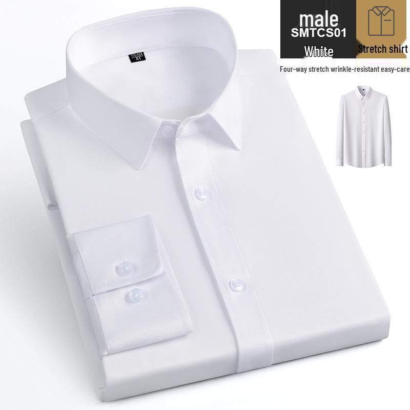 

Men s Light Blue Slim Fit Stretch Long Sleeve Shirt - Business Casual Summer Wear M белый