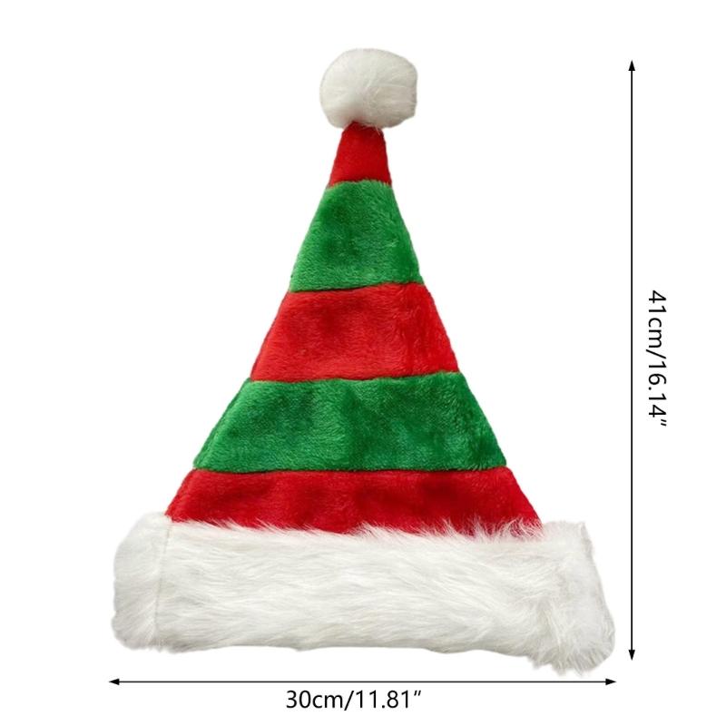 Exquisite Christmas Hat, Santa Hat Holiday Hat for Unisex Adults Festival Party Hat Plush Santa Hat Red Hats Accessory