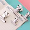 Office Stationery Round Head Steel Clip Silver Round Head Clip Receipt Clip Stainless Steel Round Long Tail Clip Wholesale