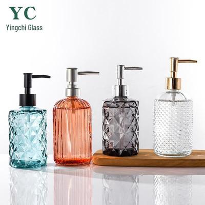 Skleněná dávkovací láhev Nordic Lux na mýdlo a šampon s push-top uzávěrem